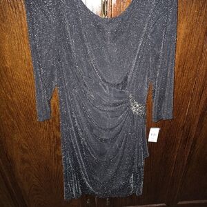 Elegant Black Glitter Dress